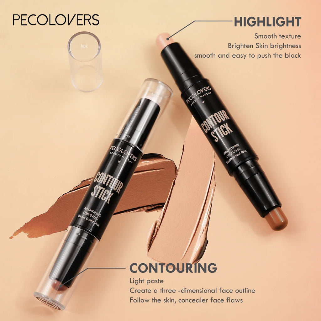 Contouring Stick with Double-headed Concealer Highlighter for Nose Bridge Shadow V Face