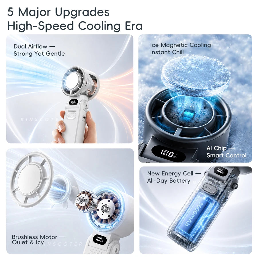 Outdoor Foldable Portable Rechargeable Handheld Fan
