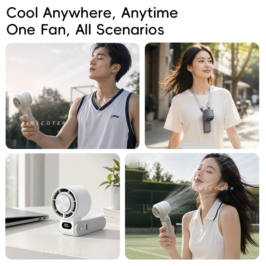 Outdoor Foldable Portable Rechargeable Handheld Fan