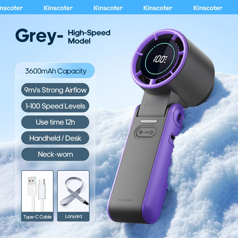Outdoor Foldable Portable Rechargeable Handheld Fan