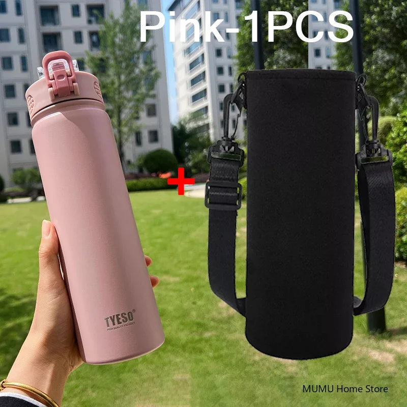 TYESO 600/750ML Thermos Bottle With Straw