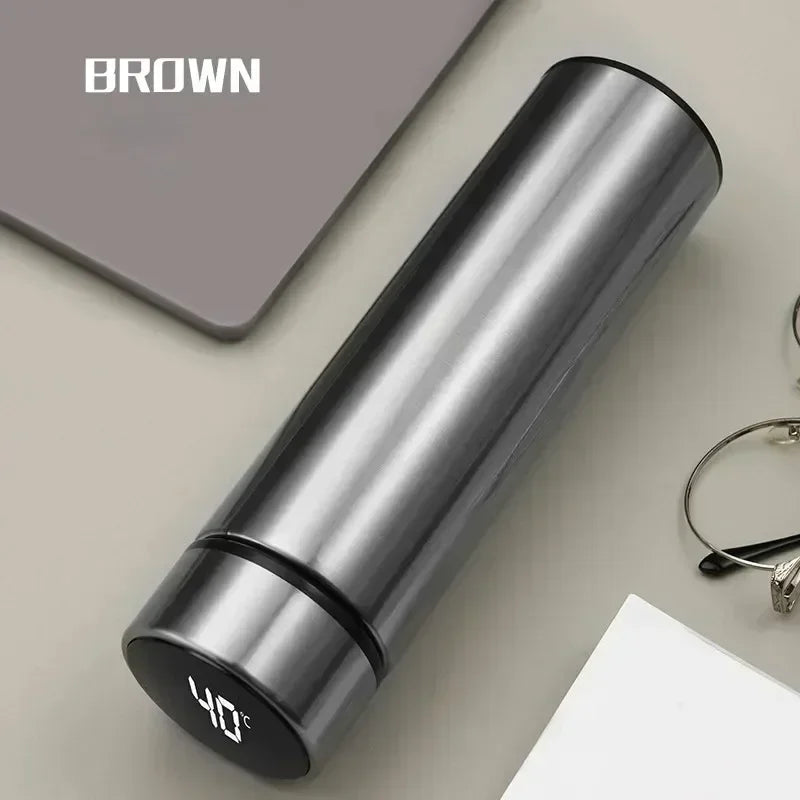 500ml Stainless Steel Thermos Bottle with Digital Temperature Display
