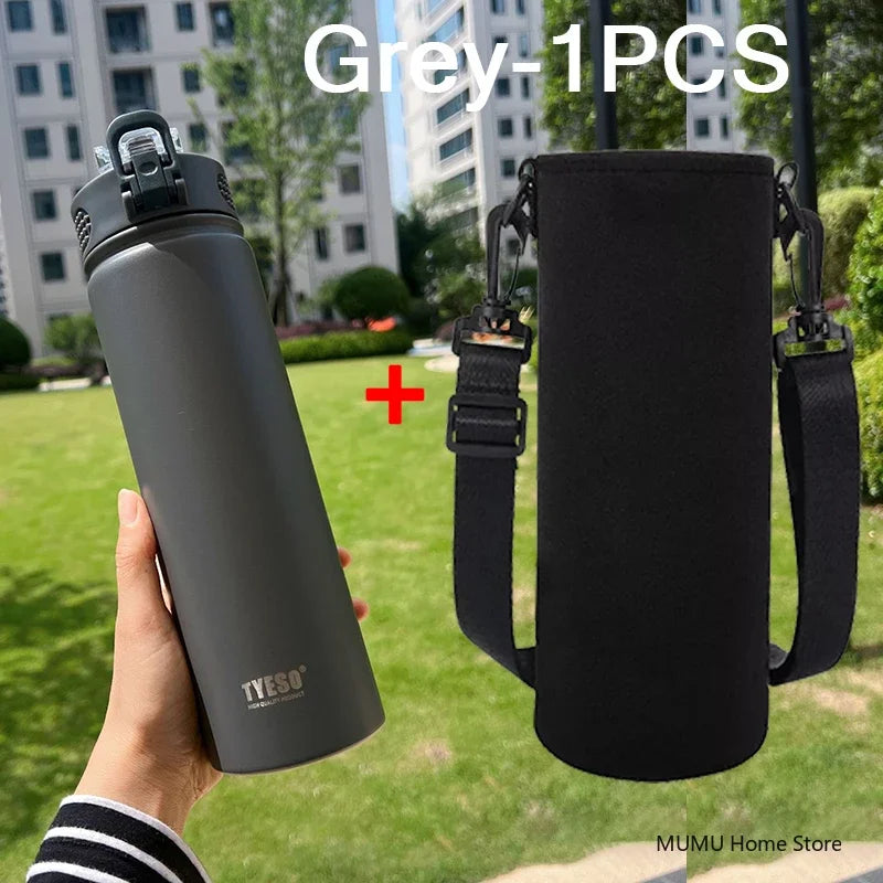 TYESO 600/750ML Thermos Bottle With Straw