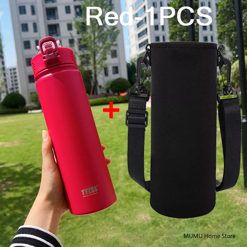 TYESO 600/750ML Thermos Bottle With Straw