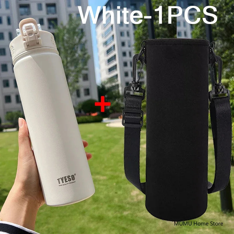 TYESO 600/750ML Thermos Bottle With Straw