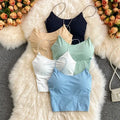 1pc Women Sexy Silk Tube Seamless Sports Tank Top Padded Bra Bralette Vest