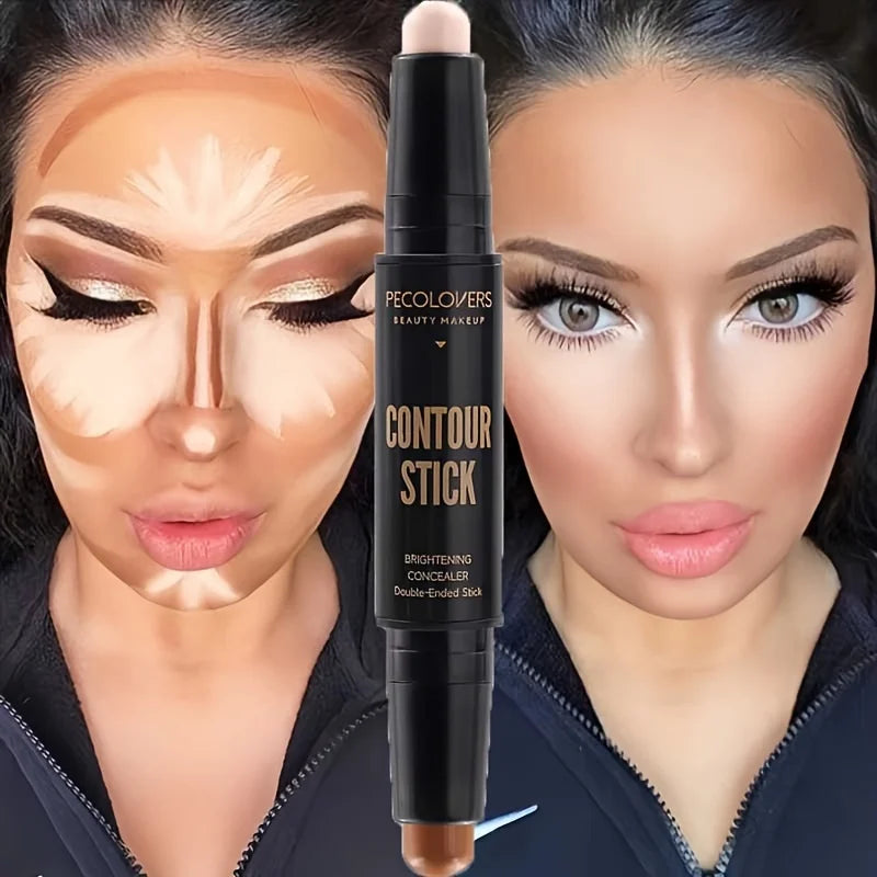 Contouring Stick with Double-headed Concealer Highlighter for Nose Bridge Shadow V Face