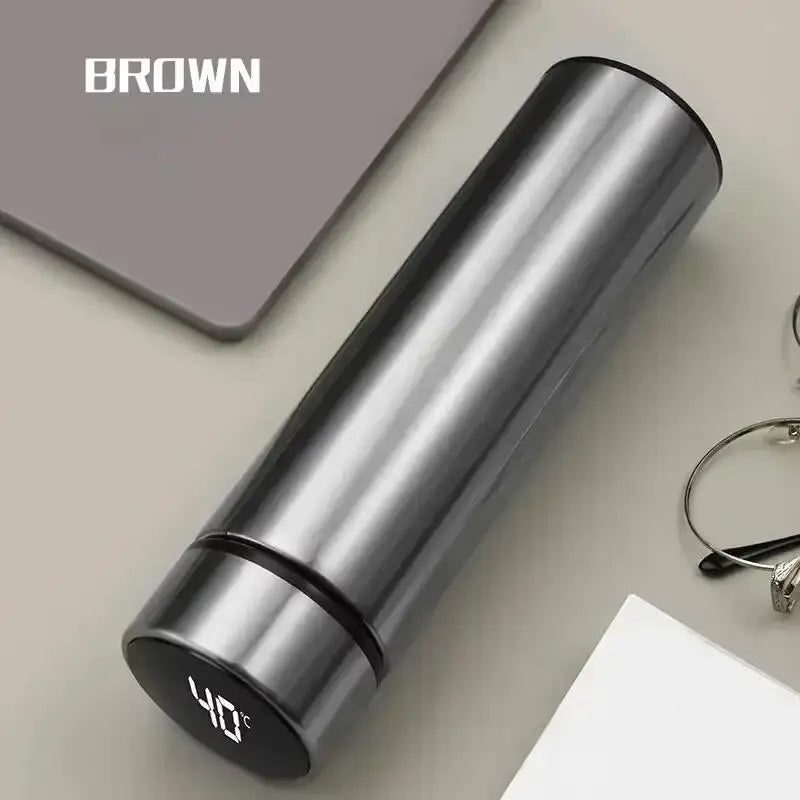 500ml Stainless Steel Thermos Bottle with Digital Temperature Display