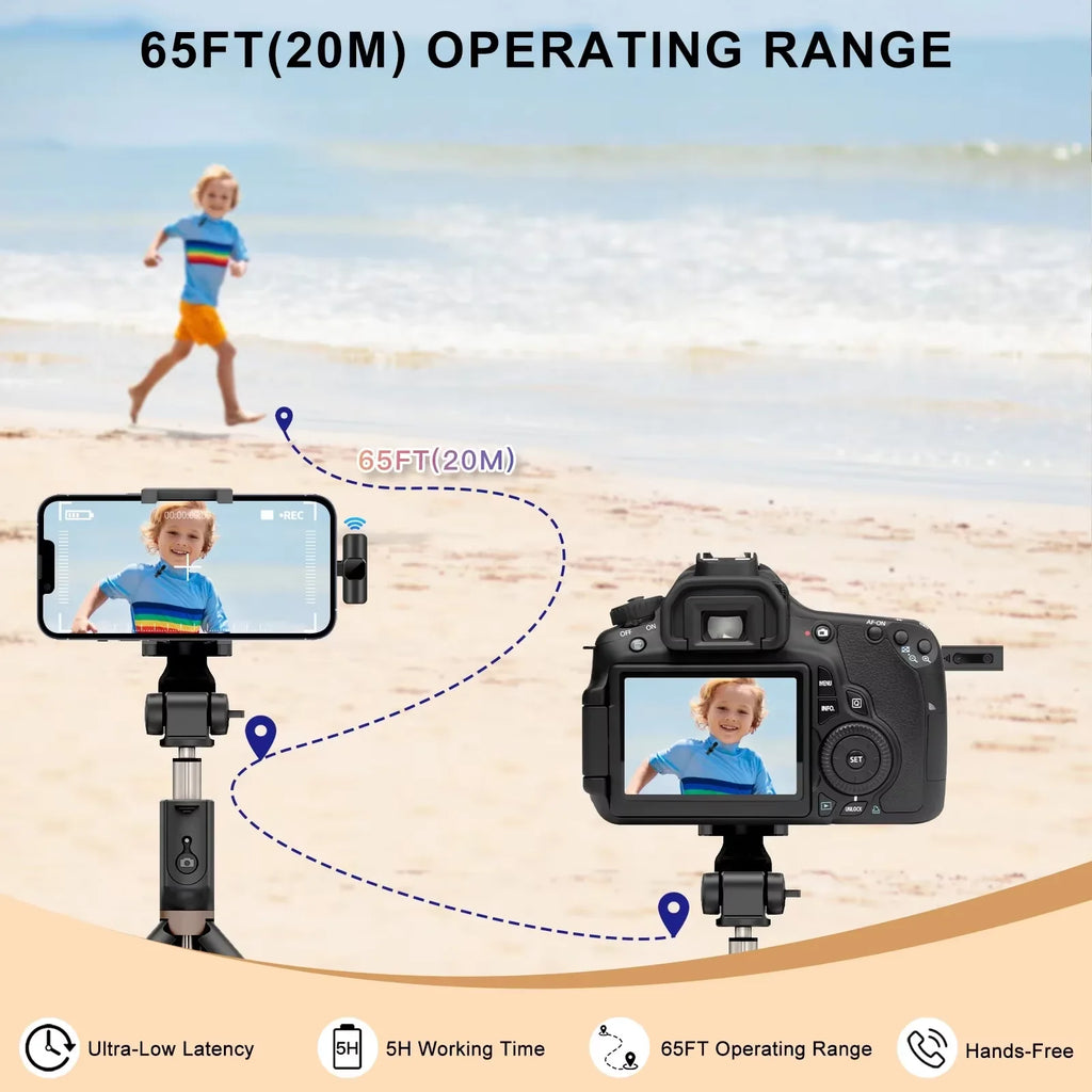 New Wireless Lavalier Portable Microphone For iPhone - Android