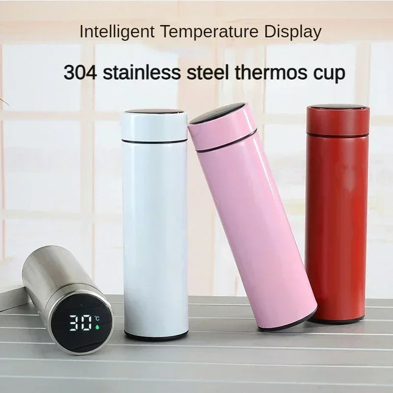 500ml Stainless Steel Thermos Bottle with Digital Temperature Display