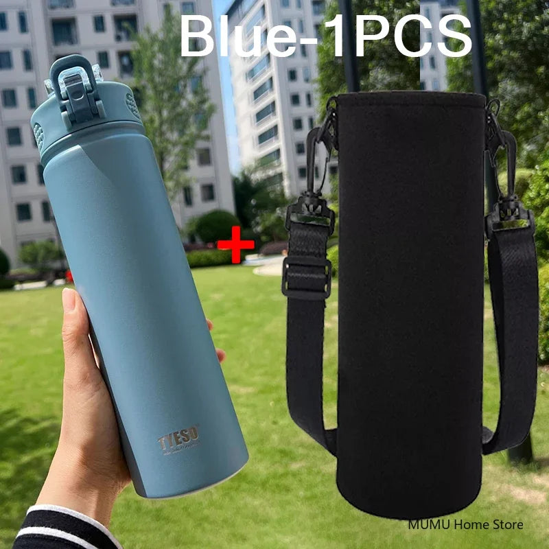 TYESO 600/750ML Thermos Bottle With Straw