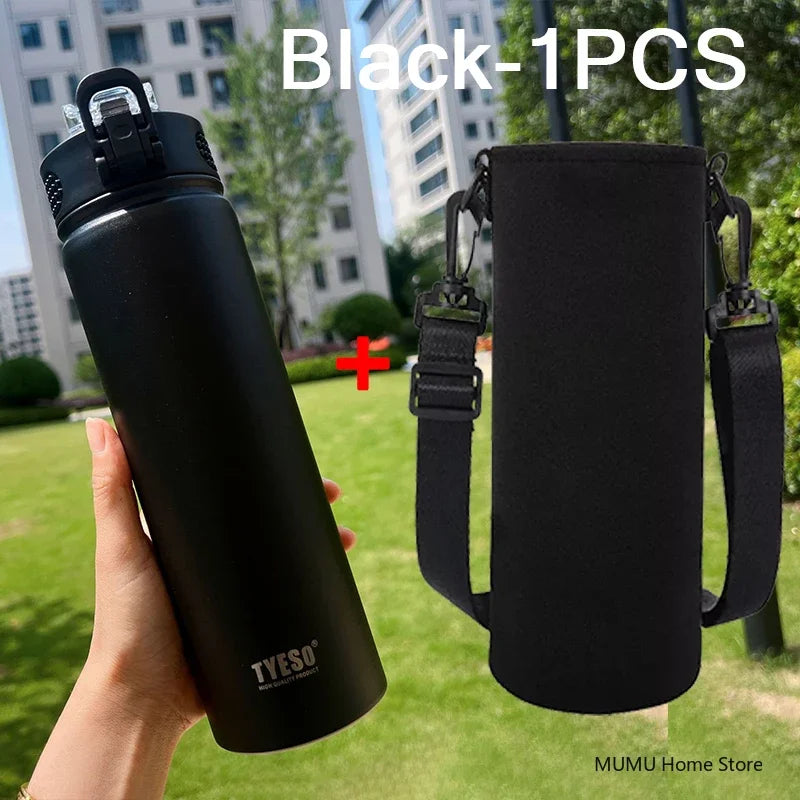 TYESO 600/750ML Thermos Bottle With Straw