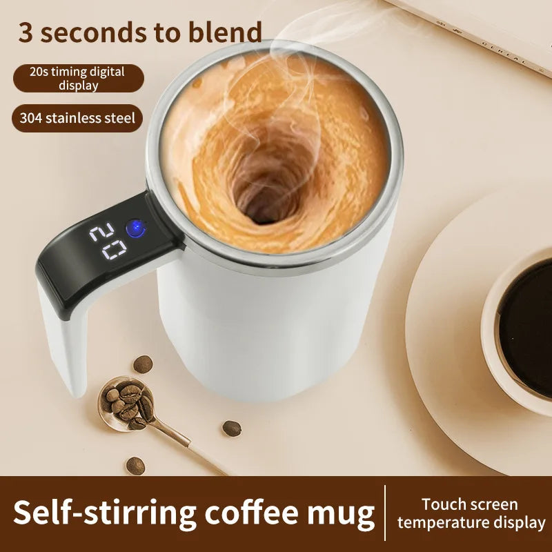 Automatic Magnetic Stirring Mug with Lid