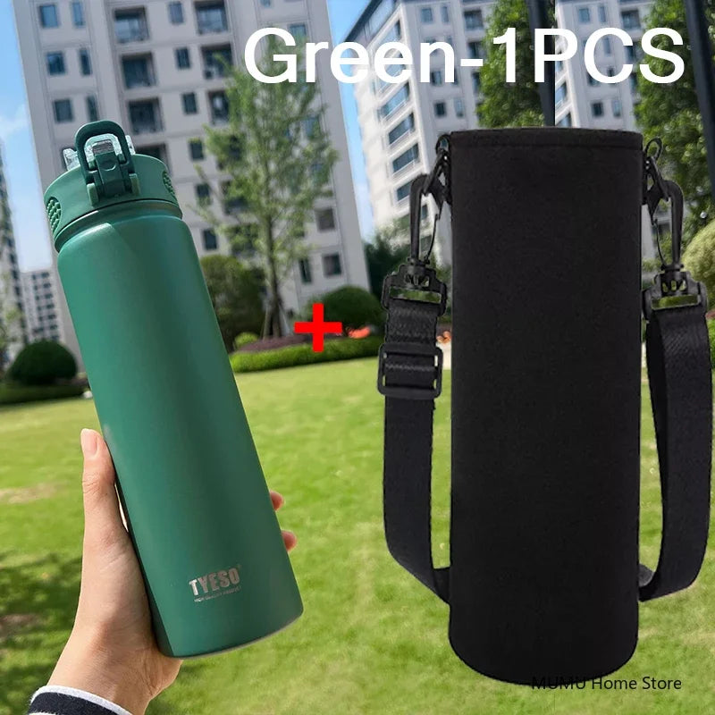 TYESO 600/750ML Thermos Bottle With Straw