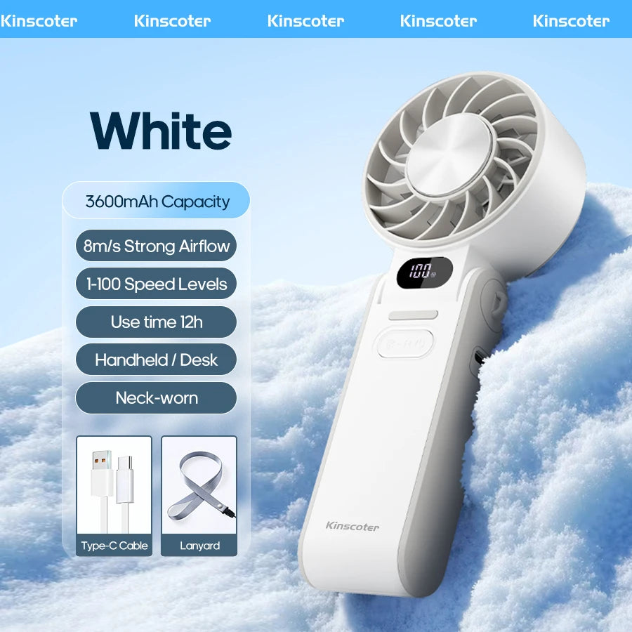 Outdoor Foldable Portable Rechargeable Handheld Fan
