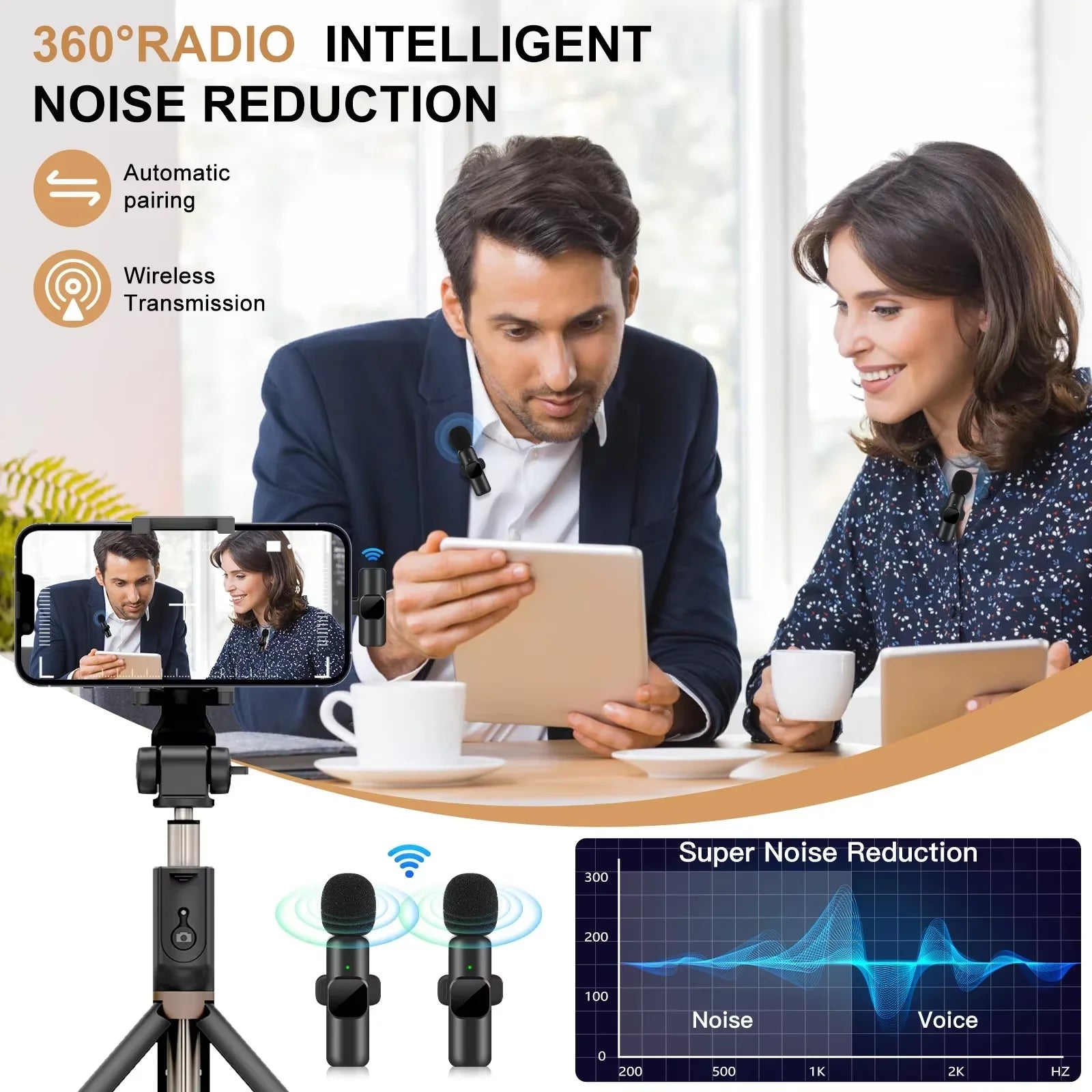 New Wireless Lavalier Portable Microphone For iPhone - Android